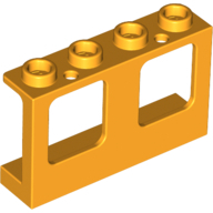 Lego rám okna 1x4x2, světle oranžová (6186648)